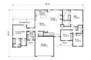 Ranch Style House Plan - 4 Beds 3.5 Baths 2350 Sq/Ft Plan #22-644 
