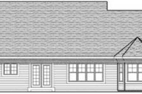 Exterior - Rear Elevation for Traditional House Plan #70-613 - 3 bed, 2 bath