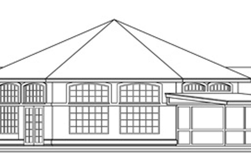 Home Plan - Exterior - Rear Elevation for Ranch House Plan #124-425 - 3 bed, 3 bath