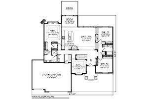 Floor Plan - Main Floor for Ranch House Plan #70-1498 - 4 bed, 3 bath