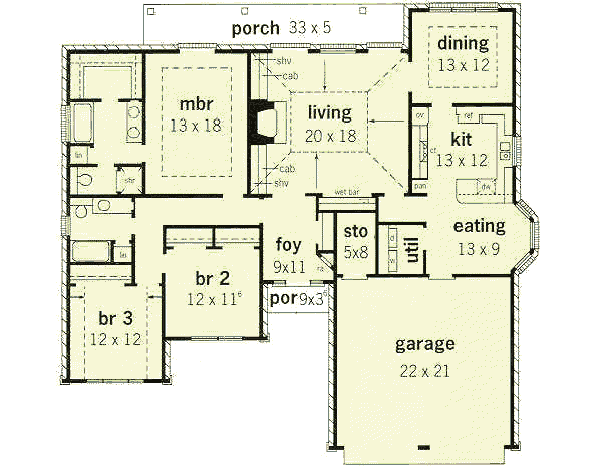 European Floor Plan - Main Floor Plan #16-142