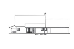 Exterior - Rear Elevation for Country House Plan #42-369 - 3 bed, 2.5 bath