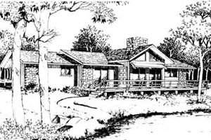 Modern Exterior - Front Elevation Plan #10-125