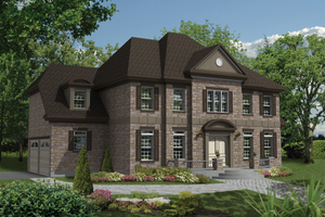Colonial Exterior - Front Elevation Plan #25-4487