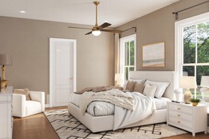 Interior - Master Bedroom for Farmhouse House Plan #1117-45 - 4 bed, 3 bath