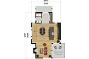 Contemporary Style House Plan - 3 Beds 1.5 Baths 1664 Sq/Ft Plan #25-4931 