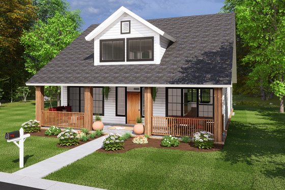 Exterior - Front Elevation House Plan #513-2066 - 3 bed, 2.5 bath