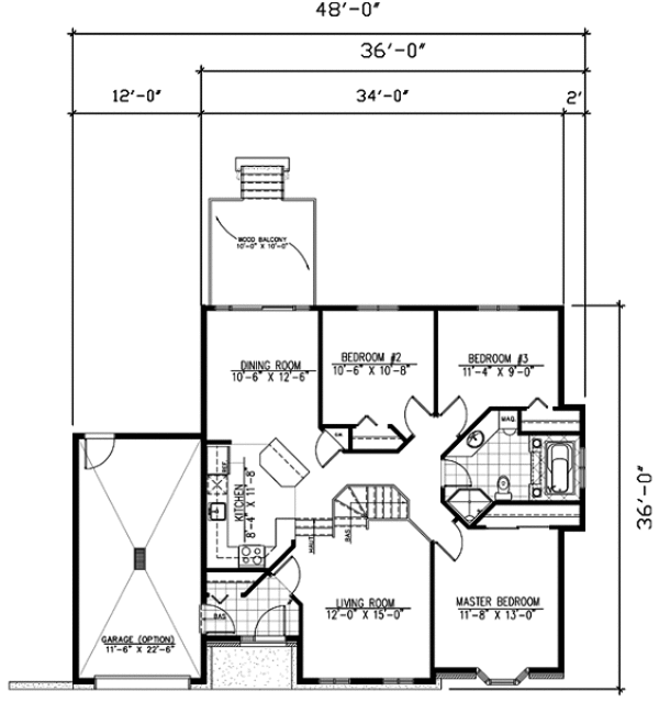 Traditional Floor Plan - Main Floor Plan #138-192
