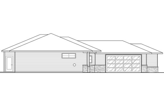 Exterior - Other Elevation for Ranch House Plan #124-927 - 2 bed, 2 bath