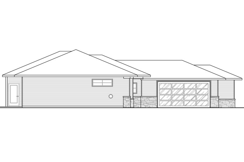 Dream House Plan - Exterior - Other Elevation for Ranch House Plan #124-927 - 2 bed, 2 bath