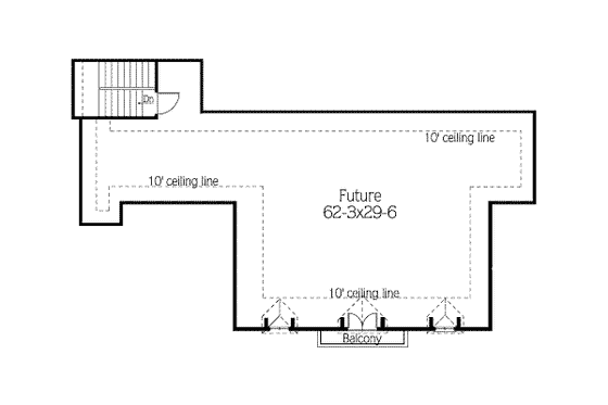 Floor Plan - Other Floor for European House Plan #406-144 - 3 bed, 2.5 bath