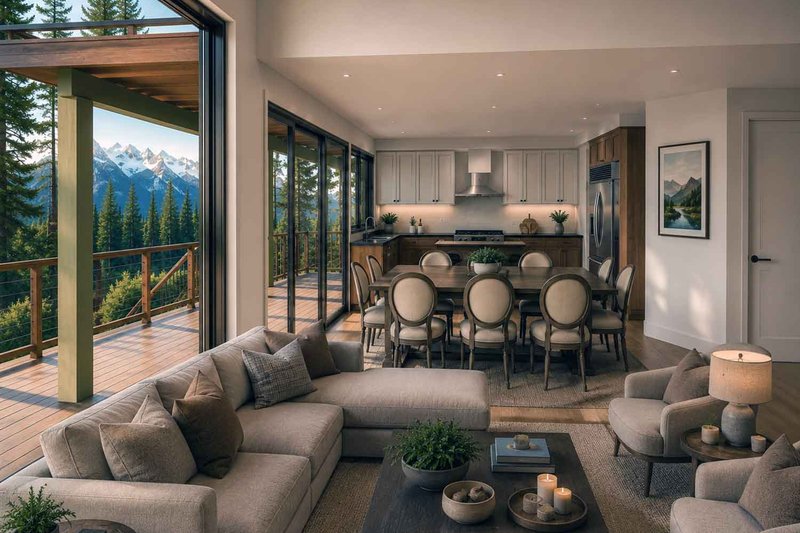 Architectural House Design - Interior - Family Room for Contemporary House Plan #1101-69 - 3 bed, 3.5 bath