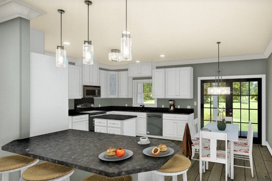 Interior - Kitchen 2 for Traditional House Plan #44-236 - 3 bed, 2 bath