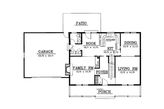 Floor Plan - Main Floor for Country House Plan #87-203 - 3 bed, 2.5 bath