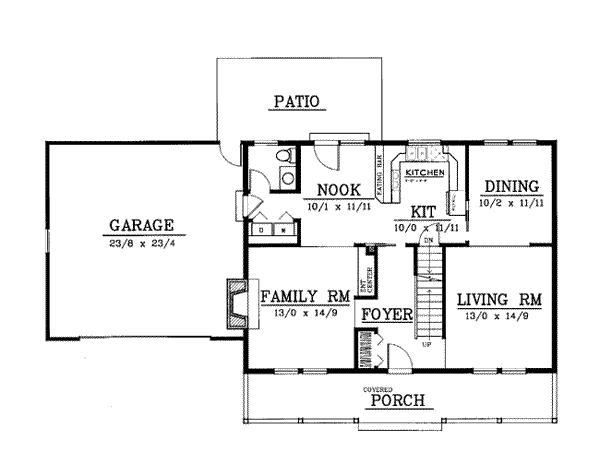 Country Floor Plan - Main Floor Plan #87-203