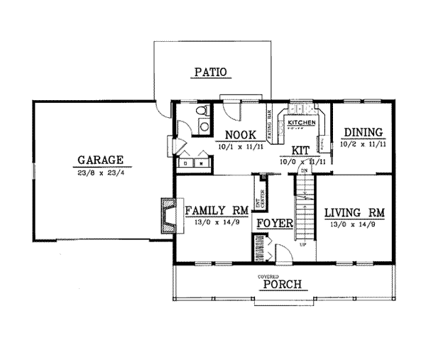 Architectural House Design - Country Floor Plan - Main Floor Plan #87-203
