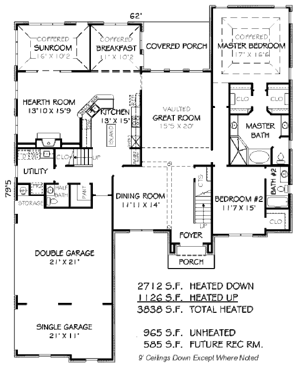 Traditional Floor Plan - Main Floor Plan #424-17