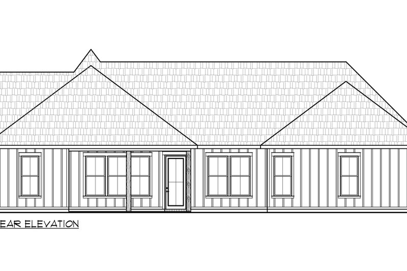 Home Plan - Exterior - Rear Elevation for Farmhouse House Plan #1074-68 - 3 bed, 2 bath