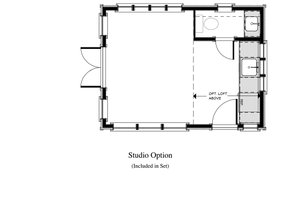 Floor Plan - Main Floor 2 for Cottage House Plan #917-11 - 1 bed, 1 bath
