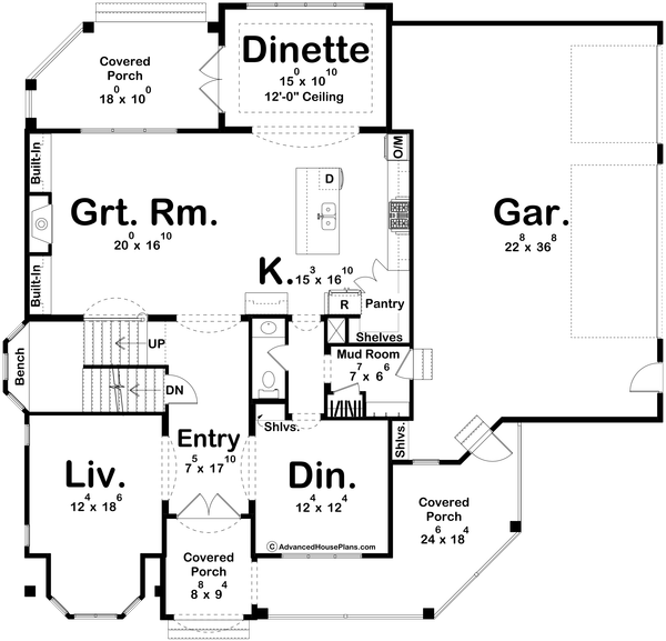 Dream House Plan - Modern Floor Plan - Main Floor Plan #455-618
