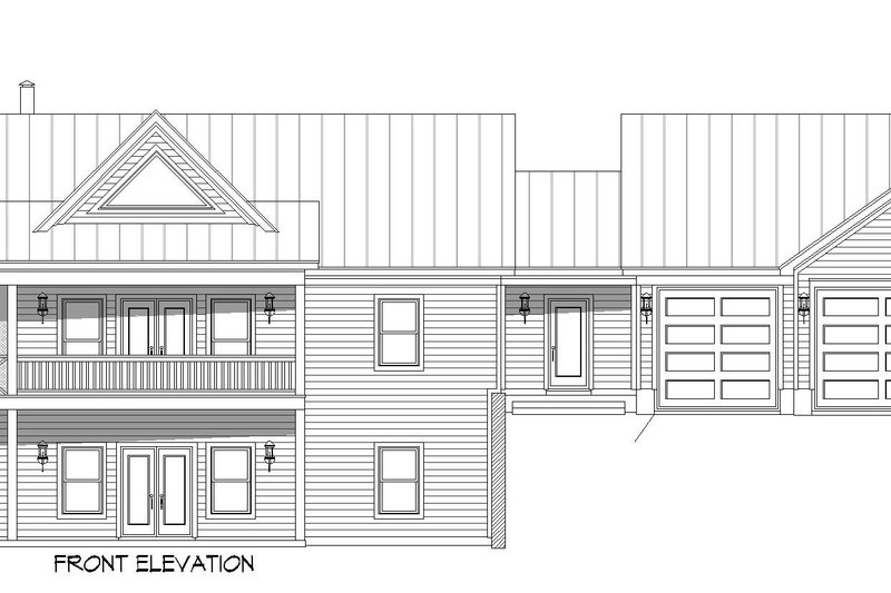 House Blueprint - Exterior - Front Elevation 3 for Southern House Plan #932-852 - 4 bed, 3 bath