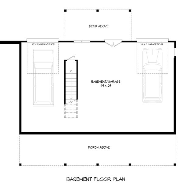 Ranch Floor Plan - Lower Floor Plan #932-572