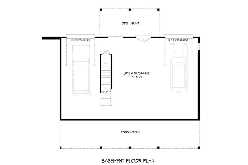 Architectural House Design - Floor Plan - Lower Floor for Ranch House Plan #932-572 - 2 bed, 2 bath