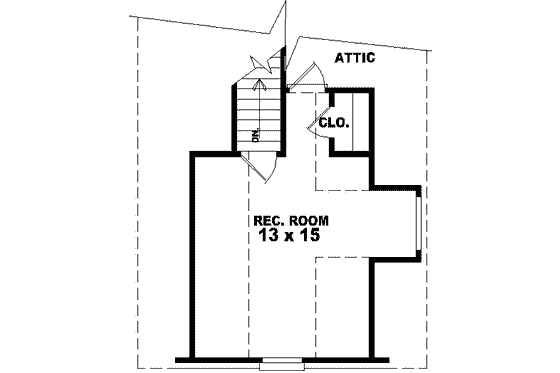 Floor Plan - Upper Floor for Traditional House Plan #81-521 - 2 bed, 2 bath