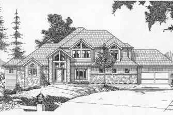 Exterior - Front Elevation for Modern House Plan #6-189 - 4 bed, 4.5 bath