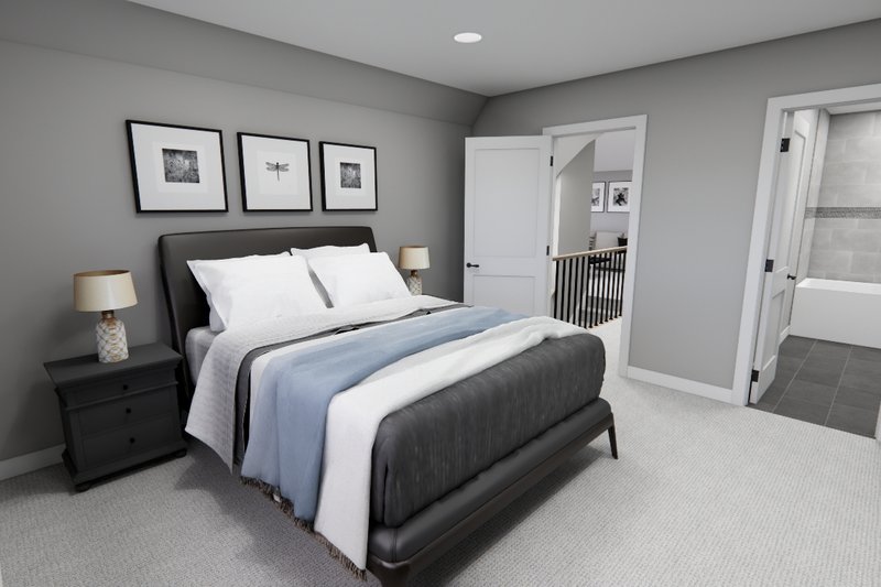 House Blueprint - Interior - Bedroom 1 for Farmhouse House Plan #51-1302 - 3 bed, 3.5 bath
