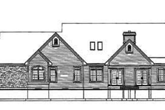 Exterior - Rear Elevation for Traditional House Plan #23-255 - 3 bed, 2.5 bath