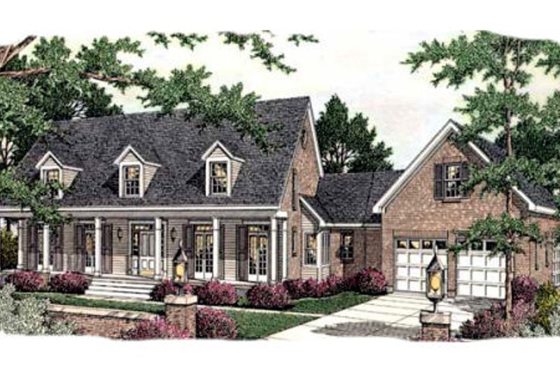 Dream House Plan - Southern Exterior - Front Elevation Plan #406-299