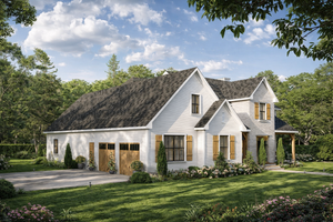 Exterior - Front Elevation 3 for Farmhouse House Plan #1117-45 - 4 bed, 3 bath