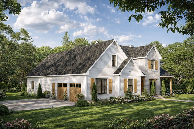 House Plan Design - Exterior - Front Elevation 3 for Farmhouse House Plan #1117-45 - 4 bed, 3 bath