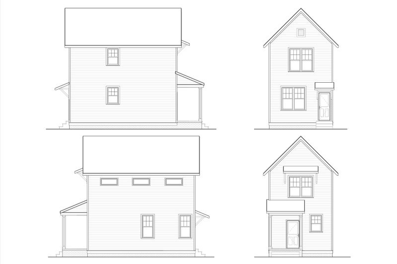 House Plan Design - Exterior - Other Elevation for Bungalow House Plan #936-47 - 2 bed, 1.5 bath