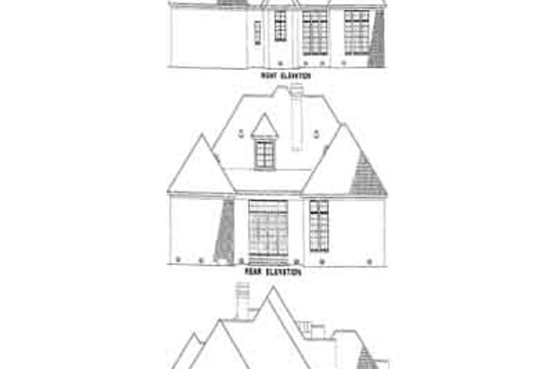 Dream House Plan - Exterior - Rear Elevation for Traditional House Plan #17-2062 - 4 bed, 3.5 bath