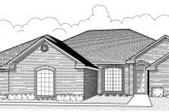 Exterior - Front Elevation for Traditional House Plan #65-493 - 4 bed, 3 bath