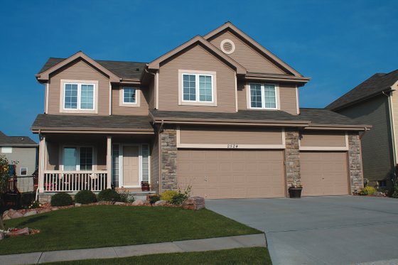 Exterior - Front Elevation 3 for Traditional House Plan #20-1769 - 4 bed, 3 bath