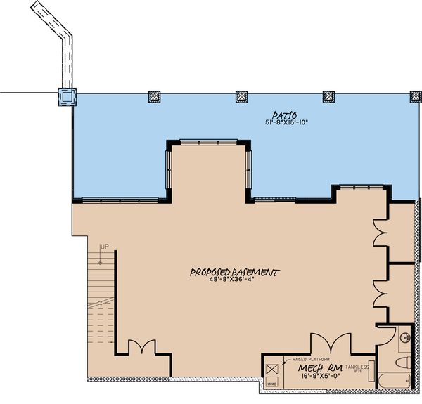 Architectural House Design - Craftsman Floor Plan - Lower Floor Plan #923-179