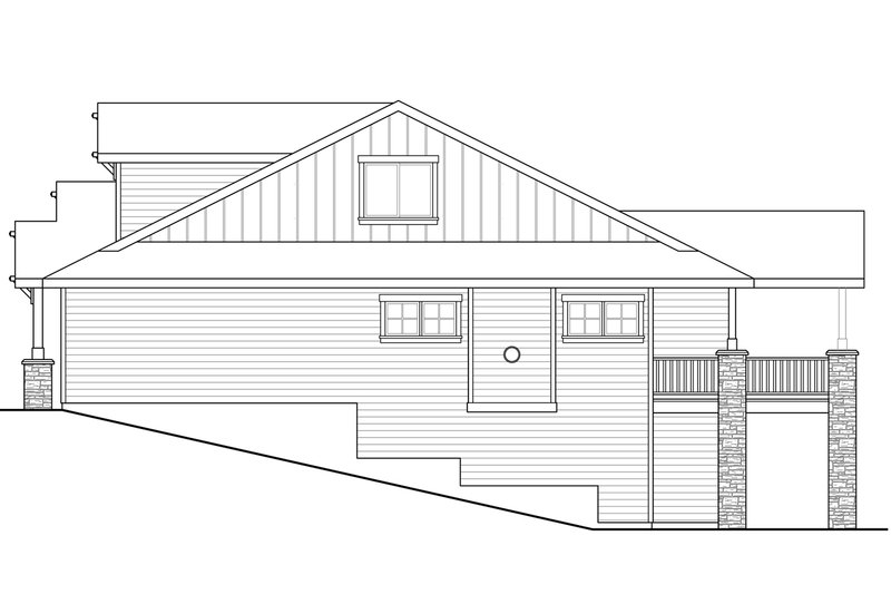Dream House Plan - Exterior - Other Elevation 1 for Craftsman House Plan #124-1020 - 3 bed, 2.5 bath