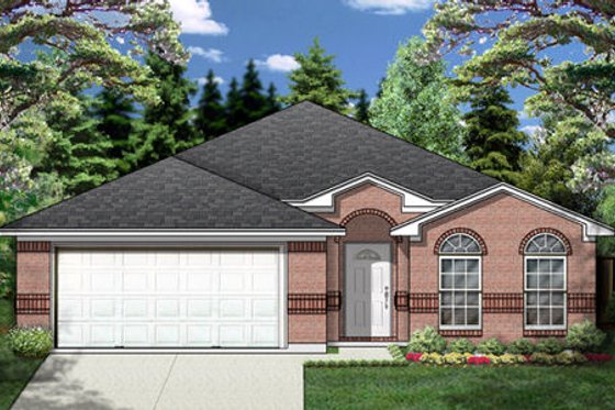 Exterior - Front Elevation for Traditional House Plan #84-332 - 3 bed, 2 bath