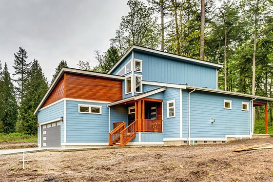 Exterior - Front Elevation 3 for Contemporary House Plan #1070-30 - 3 bed, 2.5 bath