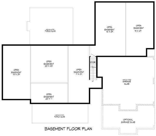 Dream House Plan - Farmhouse Floor Plan - Lower Floor Plan #932-1313