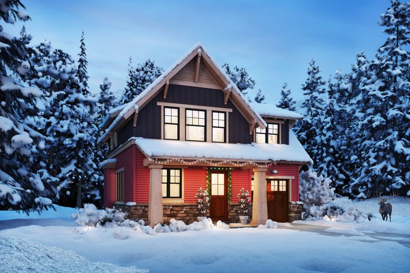 House Blueprint - Exterior - Front Elevation 3 for Cottage House Plan #48-1094 - 3 bed, 2.5 bath
