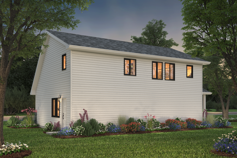 Architectural House Design - Exterior - Rear Elevation 3 for Traditional House Plan #18-318 - 2 bed, 2 bath