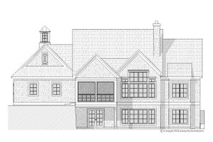Exterior - Rear Elevation for Traditional House Plan #901-100 - 3 bed, 2.5 bath