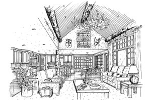 Interior - Family Room for Cabin House Plan #942-41 - 5 bed, 3.5 bath