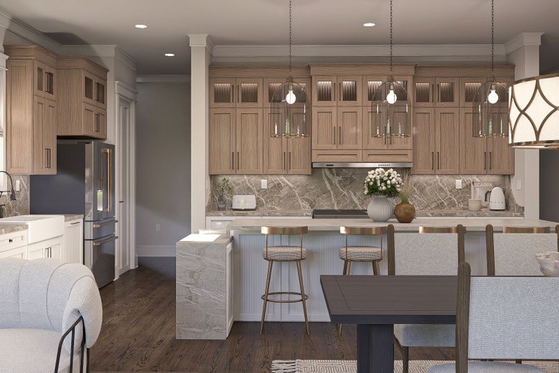 House Blueprint - Interior - Kitchen 1 for Modern House Plan #455-331 - 3 bed, 3.5 bath