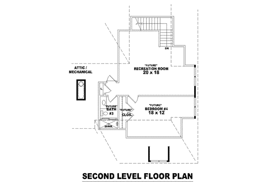 Floor Plan - Other Floor for European House Plan #81-1312 - 4 bed, 3.5 bath
