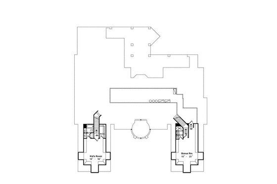 Floor Plan - Upper Floor for European House Plan #417-445 - 5 bed, 5.5 bath